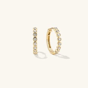 Mejuri Bezel Lab Grown Diamond Small Hoops (pair)